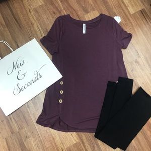 Purple short sleeve top